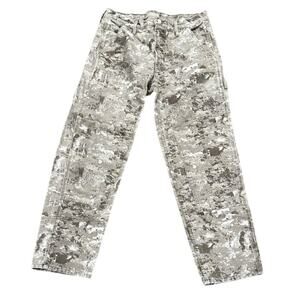 Mother Denim The Bee’s Knees Duke Utility Pants Grey Camo Carpenter Men’s 31 USA